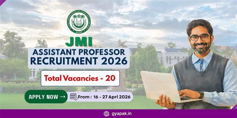 JMI Assistant Professor Recruitment 2026 | 20 Vacancies